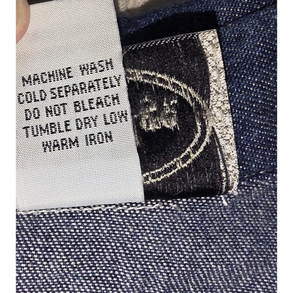 Vintage Stonebridge Denim Button Up Top Shirt Short Sleeve 14 Floral Embroidery - Picture 8 of 9